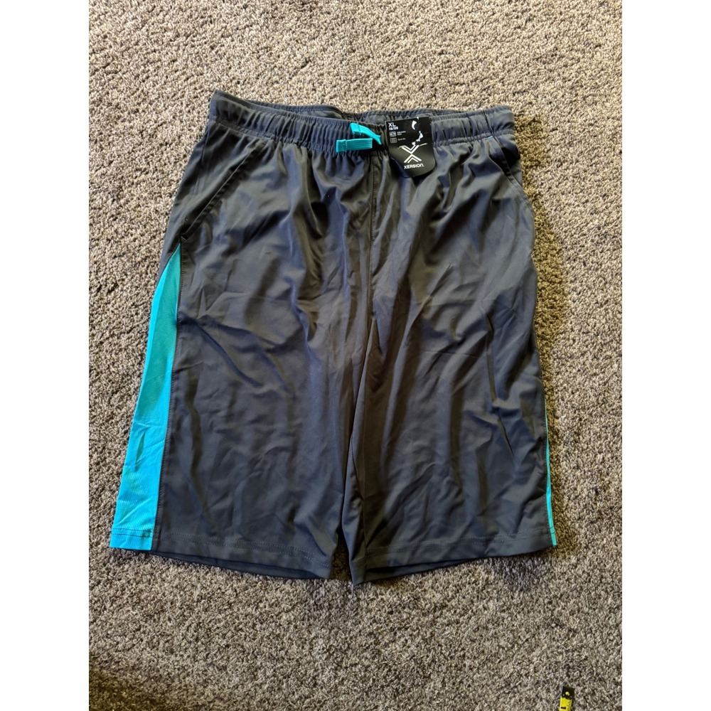 Xersion Kids Gray Athletic Quick-Dri Mesh Panel Shorts XL 18/20 New